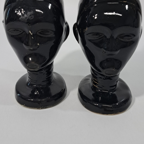 Vintage 1963 Trader Vics Grog Tiki Mugs Set Of 2 6" Tall, Black - Picture 1 of 6